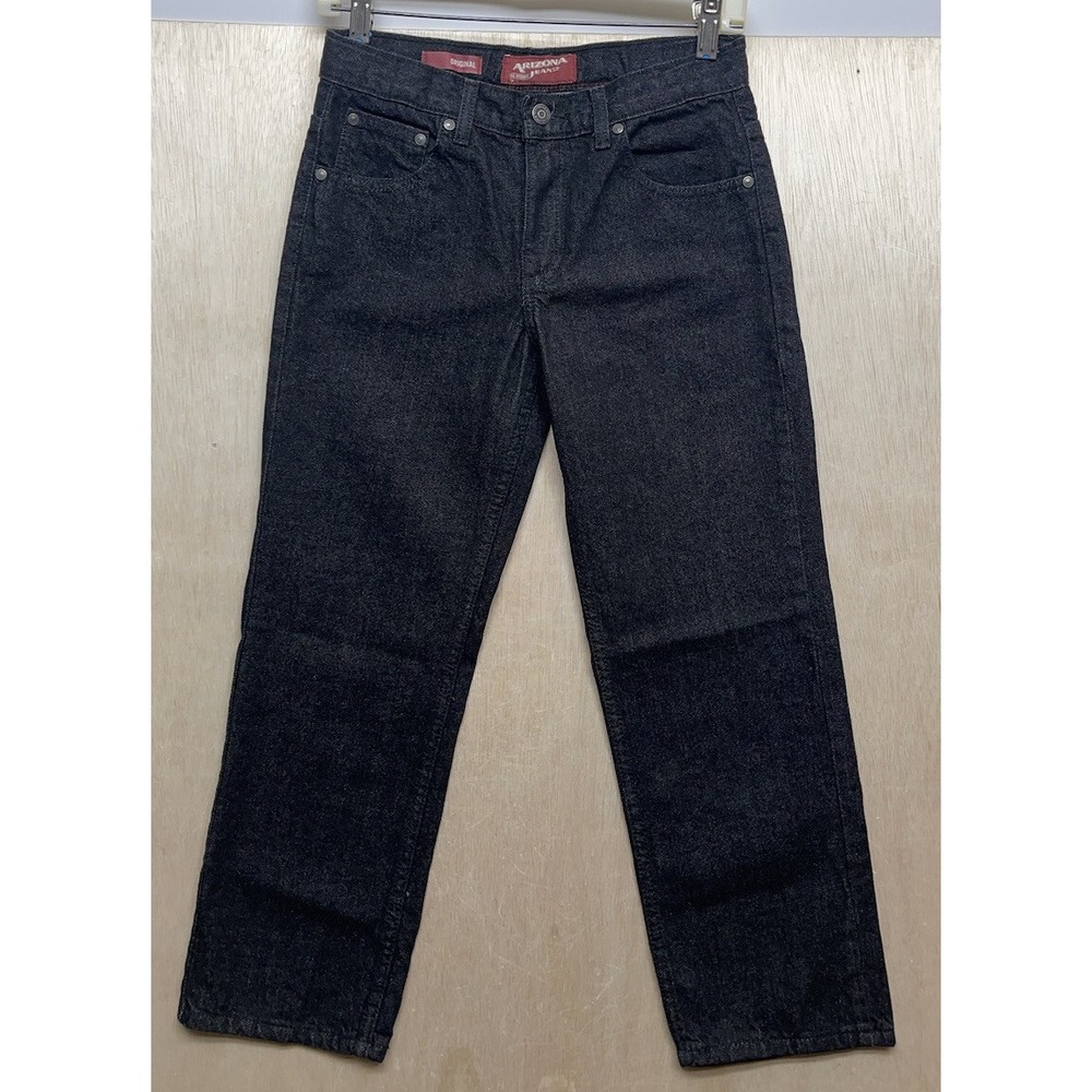 Arizona Jean Co Straight Fit Original‎ Size 10 Husky Boys Black Denim